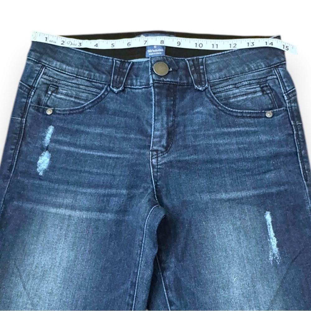 Democracy Luxe "Ab" Solution Booty Lift Jegging Distressed Denim Jeans Women’s 6 - Picture 5 of 16
